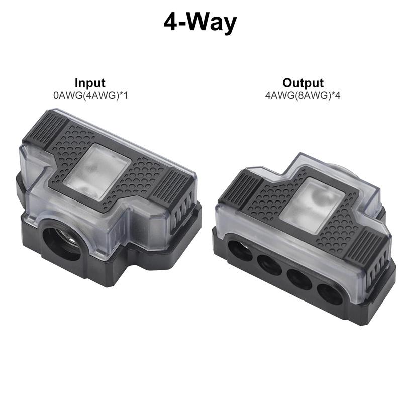 

2PCS Automotive Distribution Block Connecting Block Audio Splitter Ground Distribution Block Speaker Amplifier Splitter Audio Ca W2 чёрный
