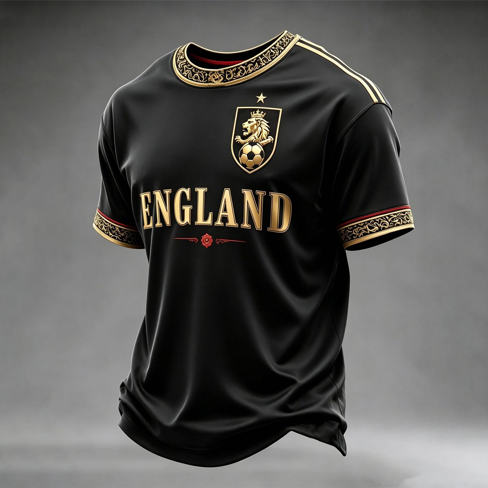 Men s Casual Short Sleeve T-Shirt with Round Neck and USA Letter Graphic L