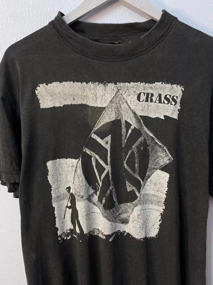 Редкая базовая черная унисекс футболка с коротким рукавом группы Crass AR1223 Унисекс футболка XXL
