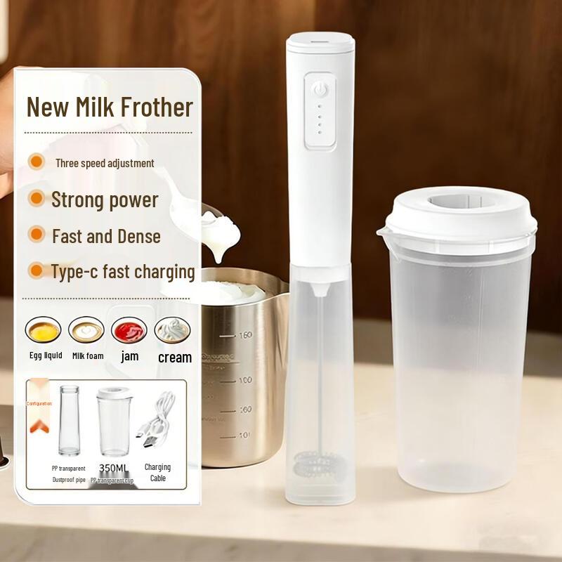

Rechargeable Milk Frother & Whisk Set