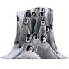 Penguin Blanket Soft Plush Blanket Lightweight Digitally Printed Flannel Blanket For Sofa Bed