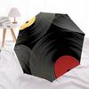 1pc Vinyl Records Automatic Folding Umbrella with 8-Rib Windproof Design, Portable Foldable Sunshade Umbrella For Halloween 066