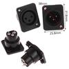 1PC XLR 3pin Male Female Panel Audio Microphone Jack Plug Connector XLR Straight-foot Plastic Karon Seat