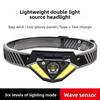 Induction Headlight USB Charging Digital Display Outdoor Running Cycling Fishing Lightweight LED Headlight