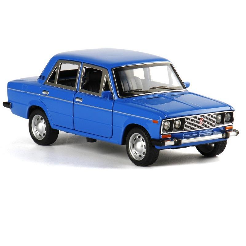 

1/24 ЛАДА 2106 Полиция Сплав Металлическая Модель Литья Под Давлением Звук и Свет Игрушки с Откатом Симуляция Транспортного Средства Коллекционная Модель Подарок для Мальчиков синий