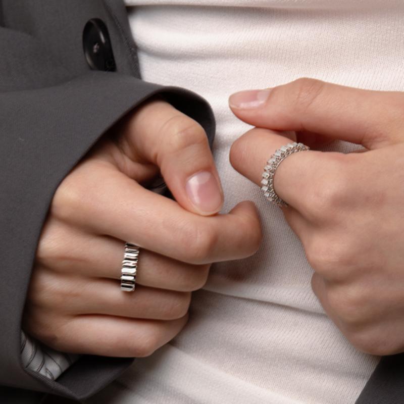 J.Gracelet Solar Circle White Ring ( S925 )