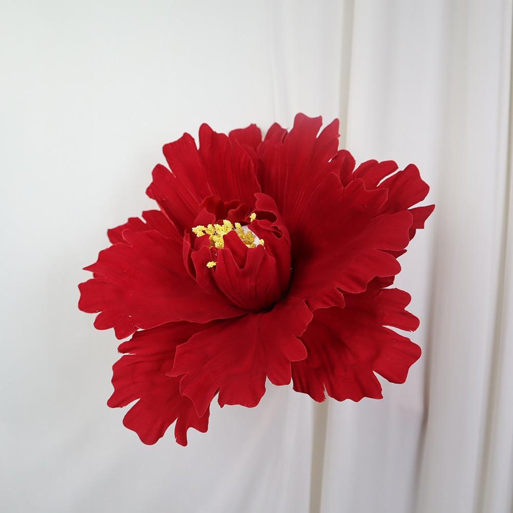 

NEW Silk Artificial Peony Artificial Flowers Giant Flower Head 30/50cm Background Fake Flowers Photography Props Party Supply 30CM червоний