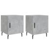 VidaXL Tables de chevet 2 pcs gris béton 40x40x50 cm bois d’ingénierie 827605