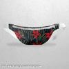 Outdoor Dekostoffe Oxford - Motiv Rote Blumen Auf Schwarzem I Dx229