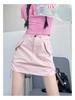 Y2K Spicy Retro Mini Skirt: Women's High-Waist Drawstring Slimming Workwear
