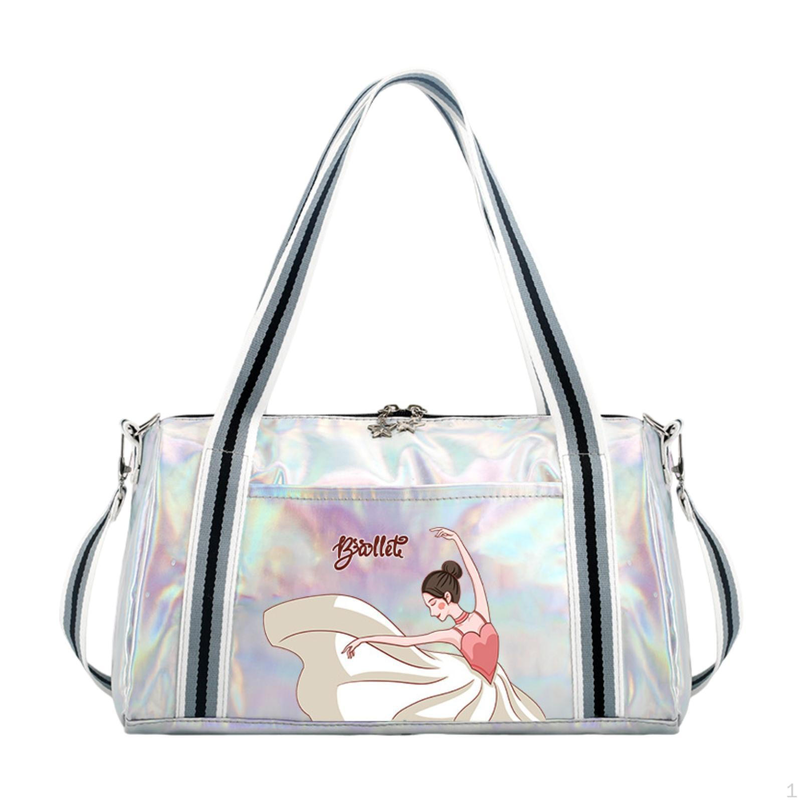 

Сумка-дафл женская танцевальная многофункциональная личная вещь для чирлидеров в спортзале для ночной тренировки серебряный