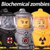 MOC Halloweenské Zombie Figurky Stavební Kostky Dvojitá Hlava Křivý Krk Příslušenství Kostky Hračky Dětský Dárek
