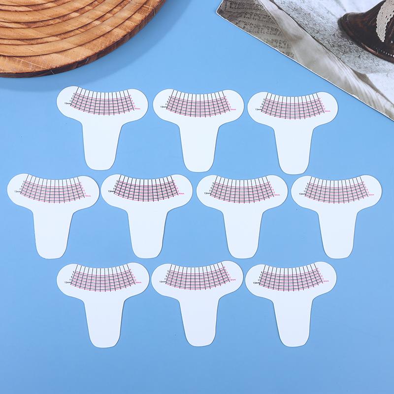 10 sztuk Miarka do długości rzęs Przenośna miękka plastikowa linijka do brwi Narzędzie do makijażu Akcesorium do przedłużania rzęs