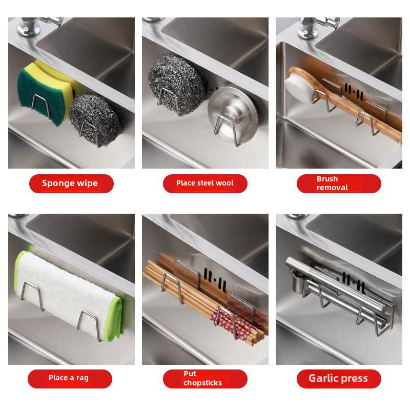 304 Stainless Steel Sink Organizer for Sponges and Rags