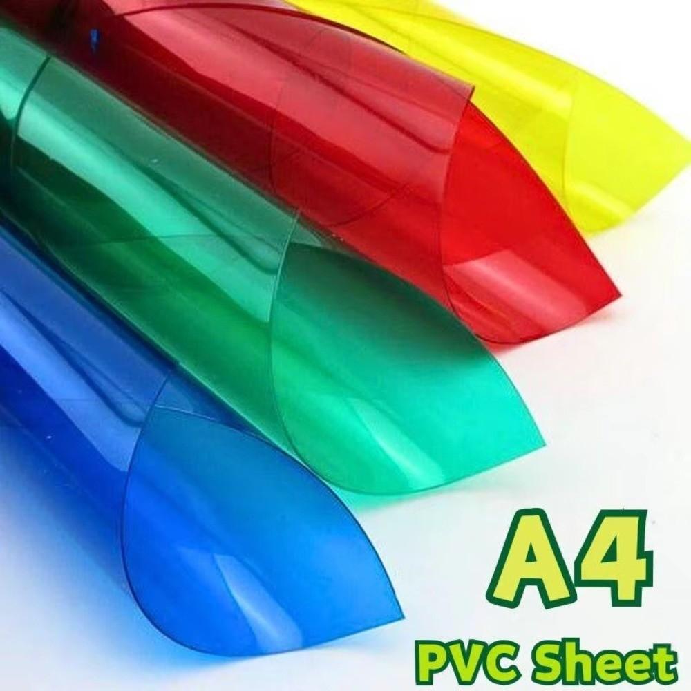 10Pcs DIY Color Filter Gel Film 0.3mm Thickness A4 Color Acetate Sheet Clear Transparent Transparent PVC Sheet