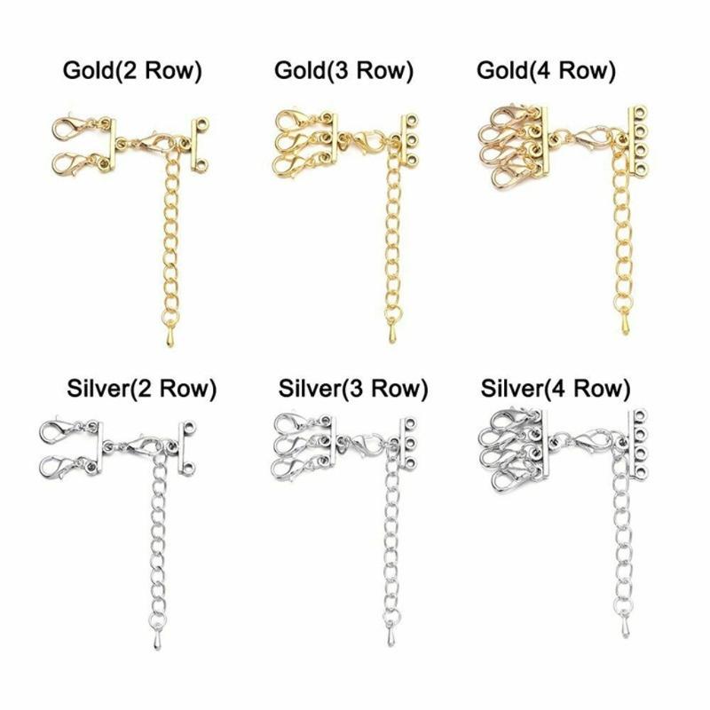 Stylish Tube Lock Necklace Clasps Bracelet Layering Clasps Multi Tube Lock Necklaces Clasps Separator Alloy Material