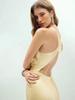Spring Summer Sexy Halter Long Dress - European & American Style, Slim Fit, Solid Color, Sleeveless for Women