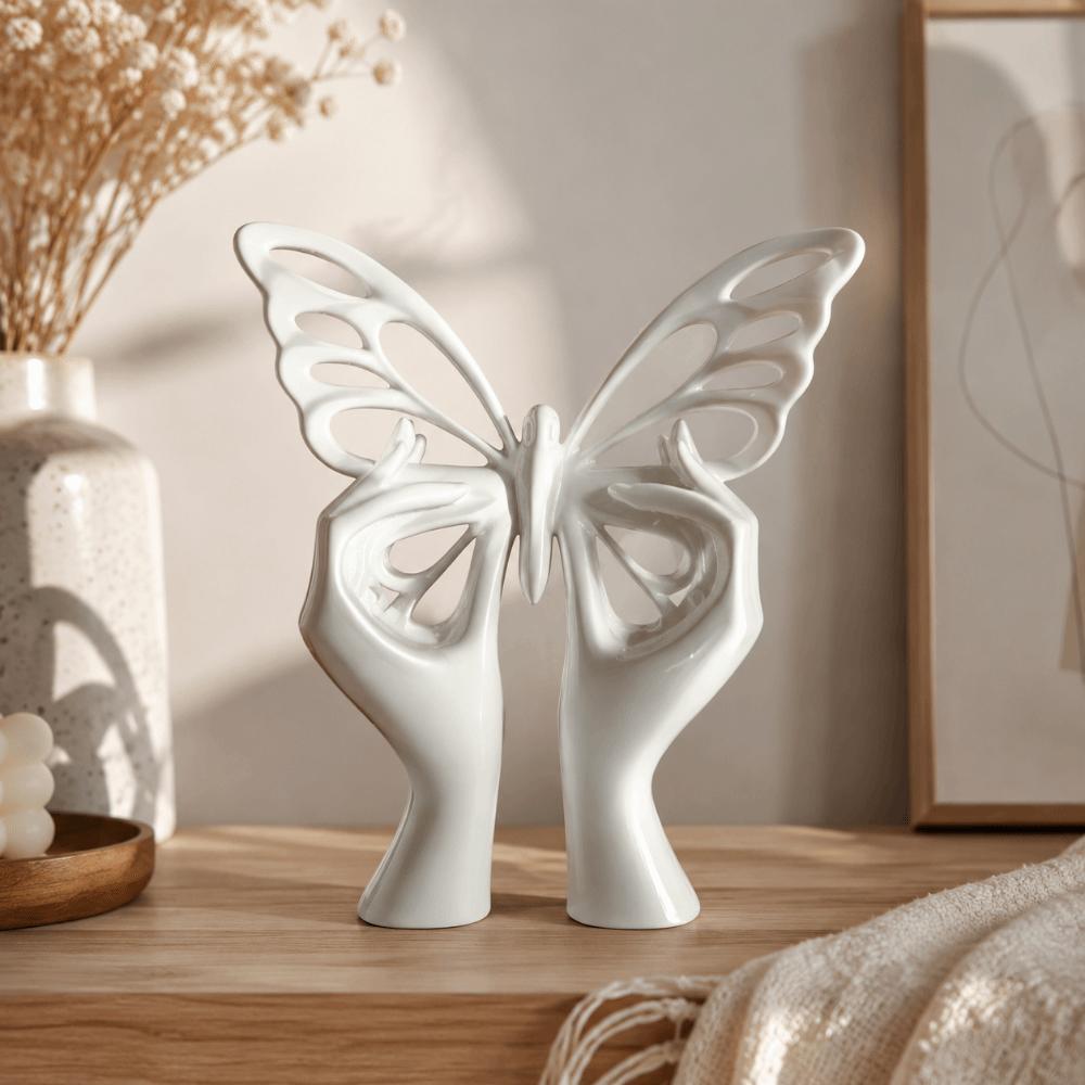 Minimalist Twist Butterfly Statue 3D Printed Desktop Art Ornament Butterfly Sculpture Home