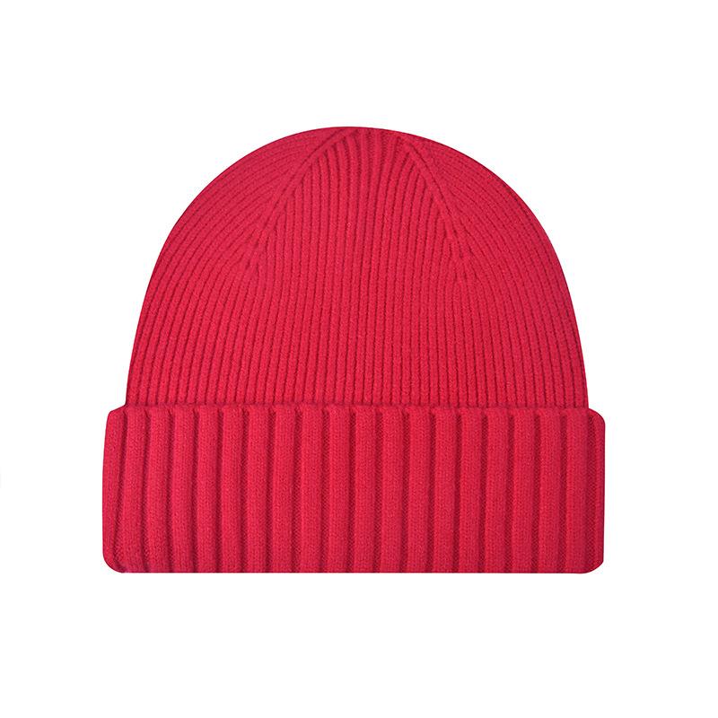 Solid color classic knitted hat men's casual versatile student couple cold hat women's autumn and winter warm wool hat