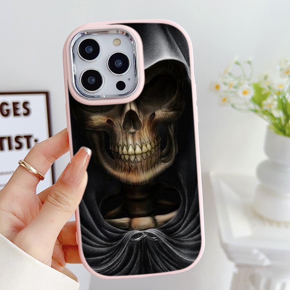 LZ13 Death Prayer Grim Reaper Skull Soft Phone Case for Samsung S24 Ultra S23 Plus A16 A54 A34 A06 Infinix Hot 40 30i Lens Protection Shockproof Cover