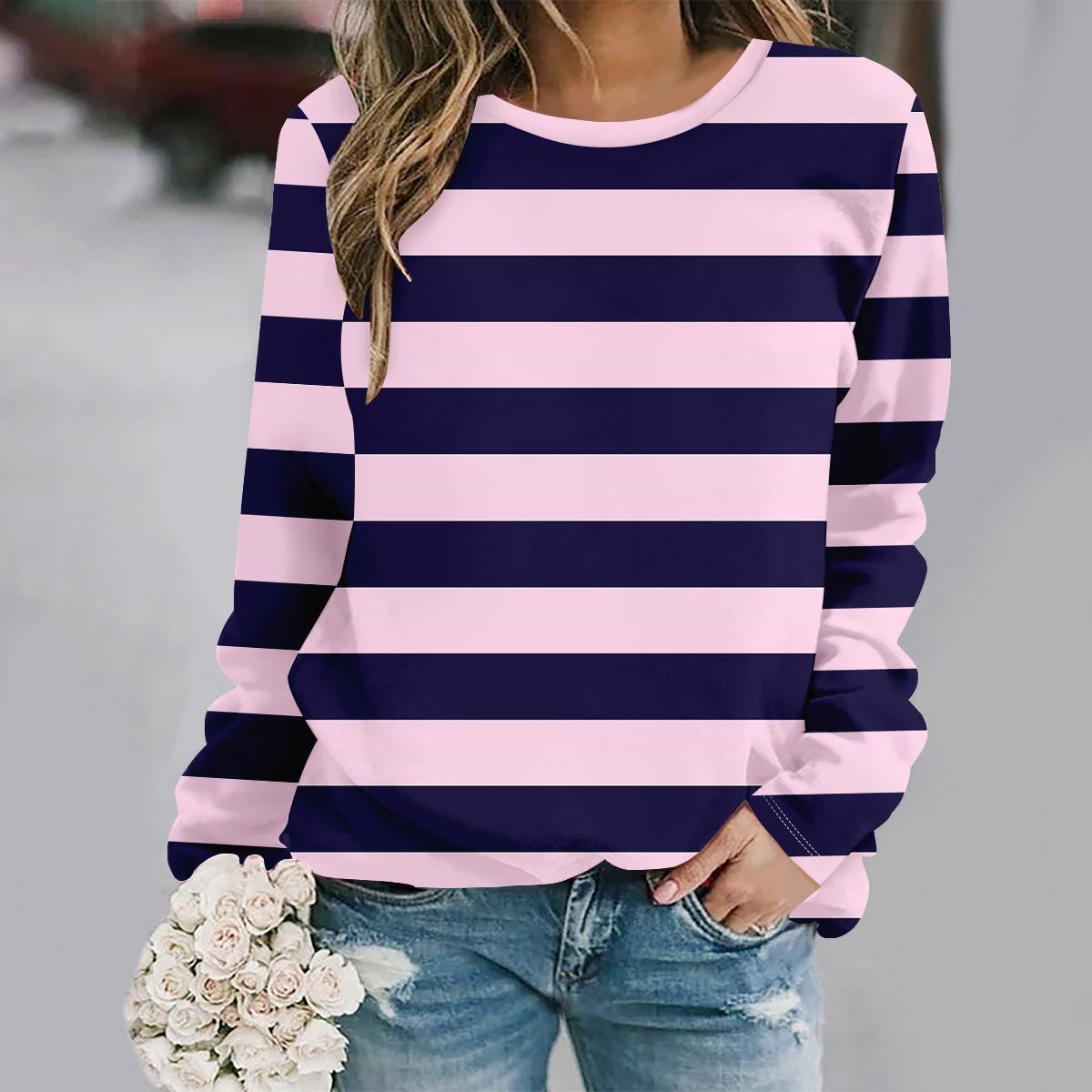 

осень и зима новая мода круглый вырез длинный рукав с принтом элегантная повседневная свободная толстовка 3XL