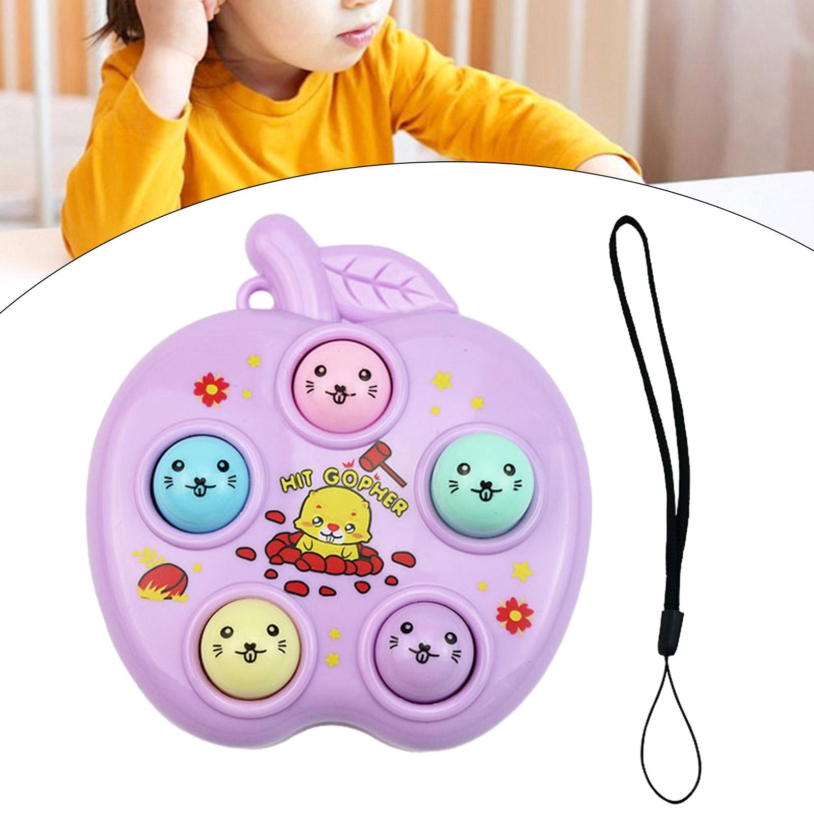 

Decompression Hammering Pounding Toy Handhold Whack-a-mole Decompression Keychain for Adult Hand-eye Coordination Toy фіолетовий