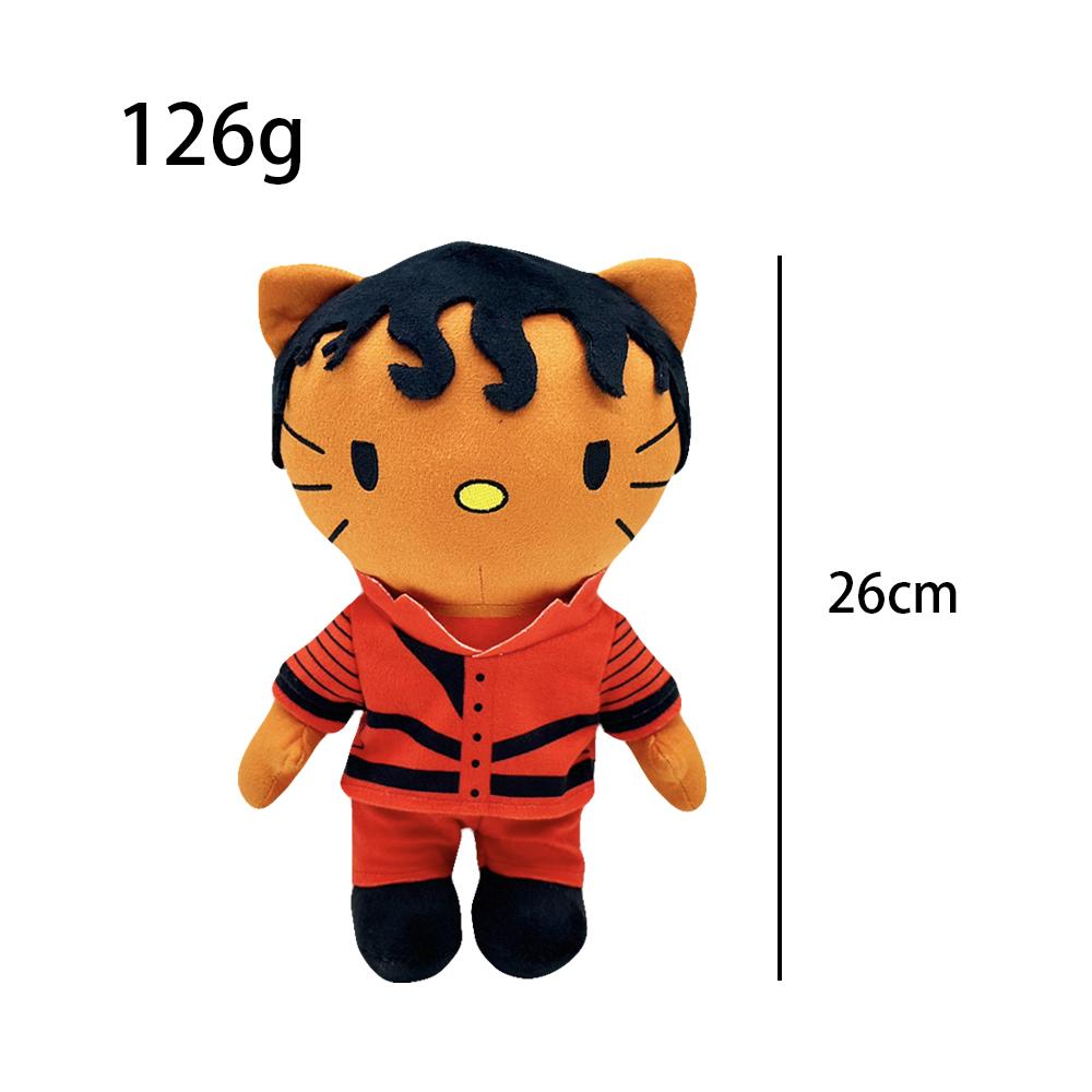 Süßes Cartoon-Katzen-Stofftier Weiche gefüllte Puppe Kissen Sammlerstück Geschenk für Fans Heimdekoration orange