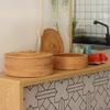 Rattan Storage Box Woven Organizer Boxes Multifunctional Organizing Case Luxury Round Food Cases with Lid Organizers Furniture