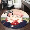 1pc Jujutsu Kaisen Satoru Gojo Anime Cartoon Design Round Carpet Office Chair Mat Non-Slip Rug Suitable for Home Decor Living Room Bedroom Game