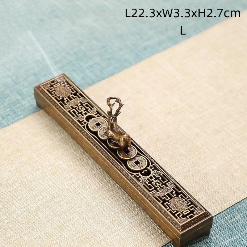 

Традиционная китайская коробка-подставка для благовоний из сплава – Дизайн «Жезл Жуи» Аромалампа для дома и использования в помещении C-L