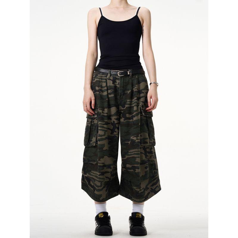 Madwitch Chinese Fad Original Camouflage Wide-Leg Overalls