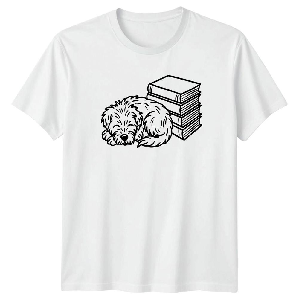 A Sleeping Dog And A Stack TShirt Bookworm Dogs Christmas S