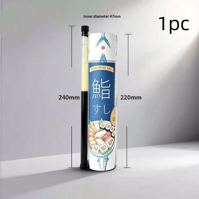 Scatola Push per Sushi Rotonda Eco Tubo di Carta per Alimenti con Cannuccia per Salsa Contenitore Leggero Push-Up per Bento da Viaggio e Feste