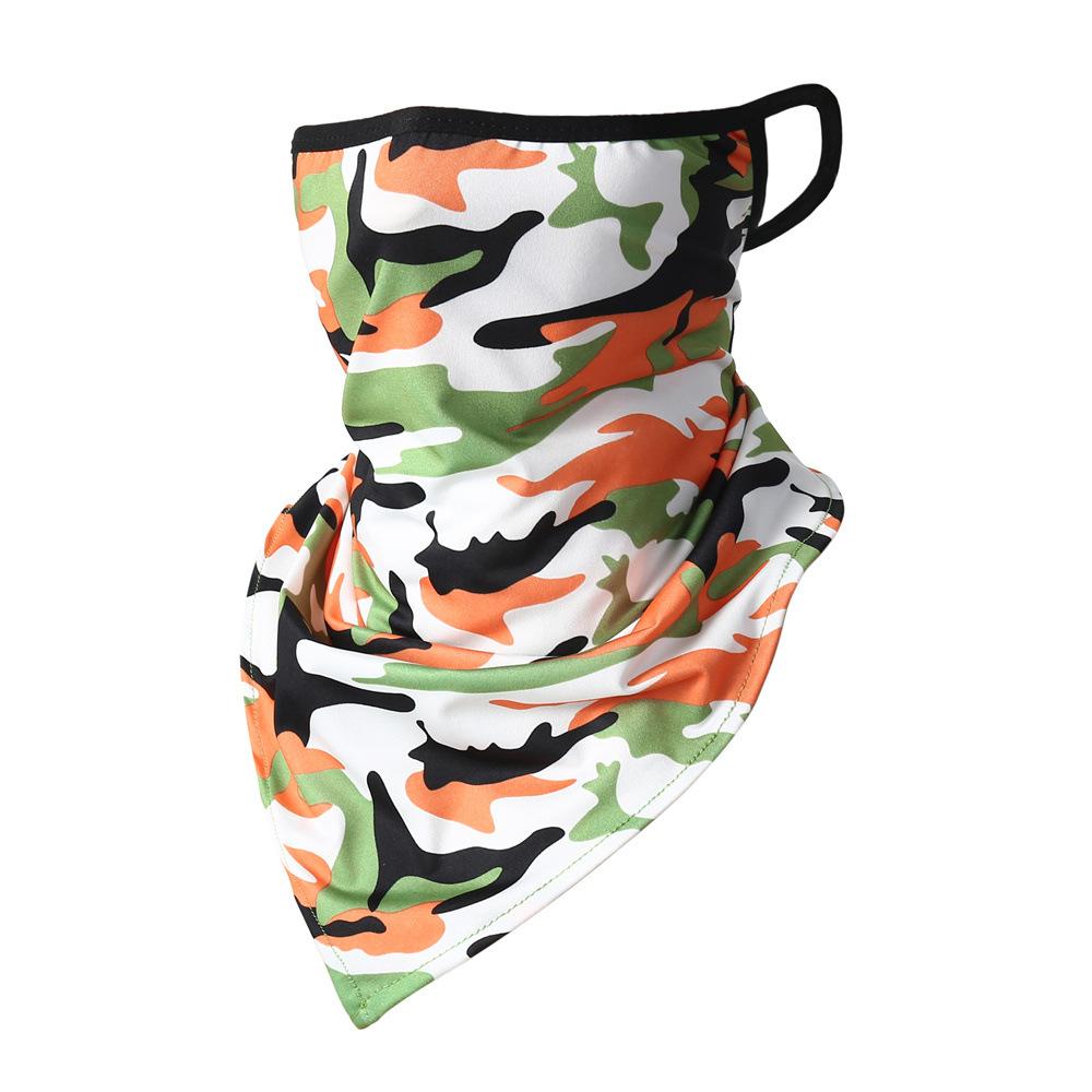 Summer Cycling Face Mask Travel Neck Cover Elastic Scarf Sports Ear-Loop Hiking Men Women UV Protection Bicycle Dust-Proof Mask