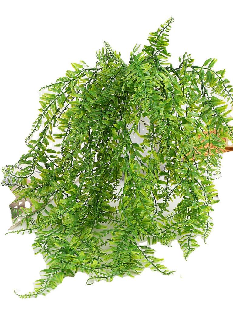 Artificial Boston Fern Vines: Green Wall Hanging Decoration for Balcony