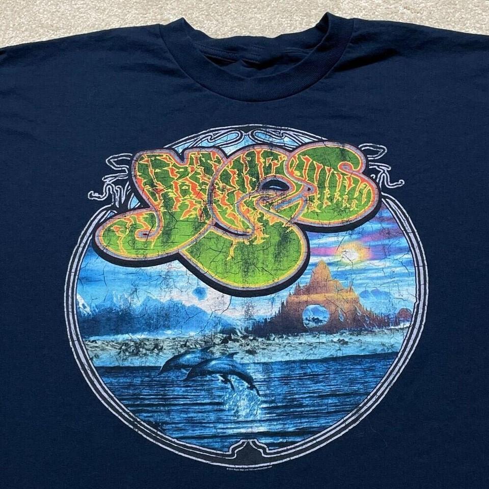 Yes Band Concert Tour USA Music Band All size Navy Shirt Gift Fans E821 S