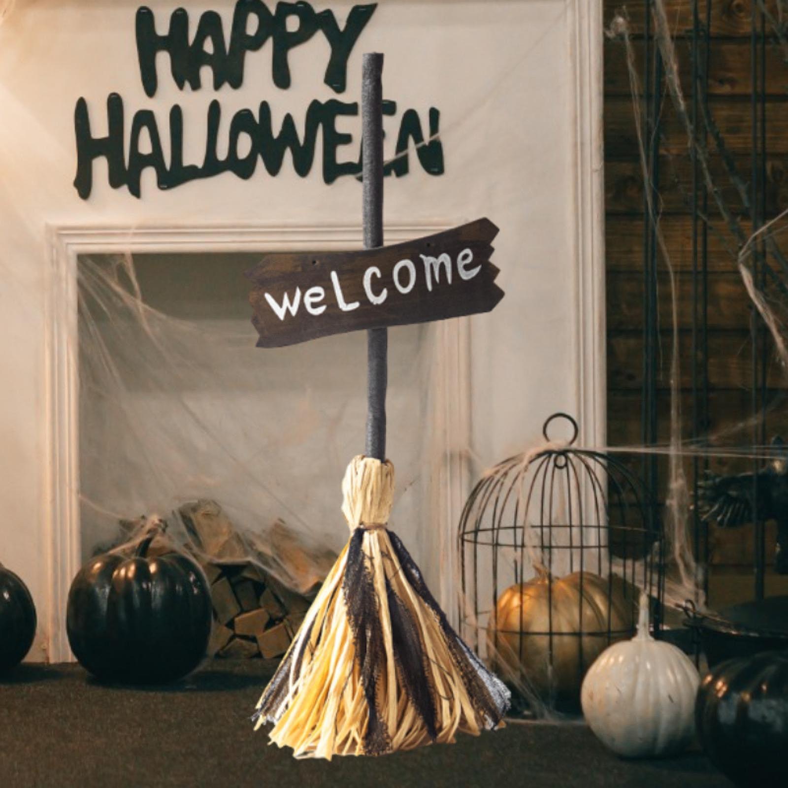 

Halloween Witch Broom Dress up Kids Photography Decorations with Music and чорний