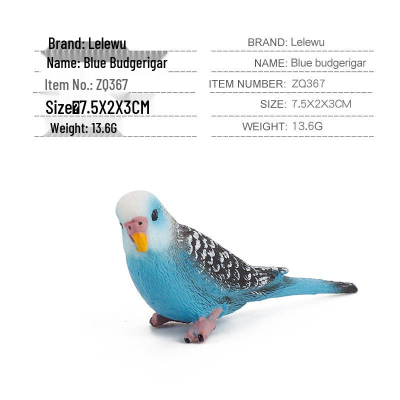 

Parrot Model Figurine - Budgerigar, Macaw, Cockatoo Fun Decor