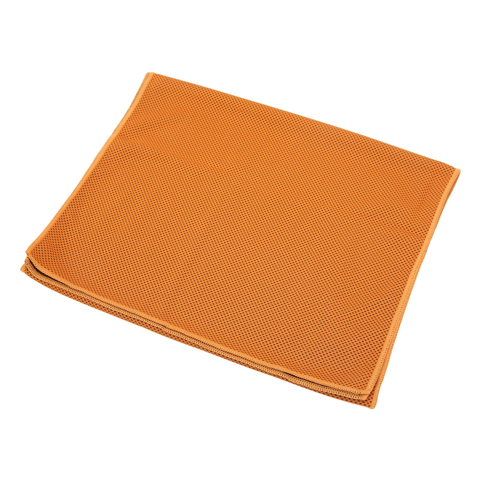 

Cooling Towel Microfiber Quick Drying Cool Waffle Pattern Orange Ice Cooling Towel with Hook for Sports Fitness
