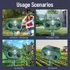 Easy Install Solar Powered Animal Repeller Ultrasonic & LED Lights