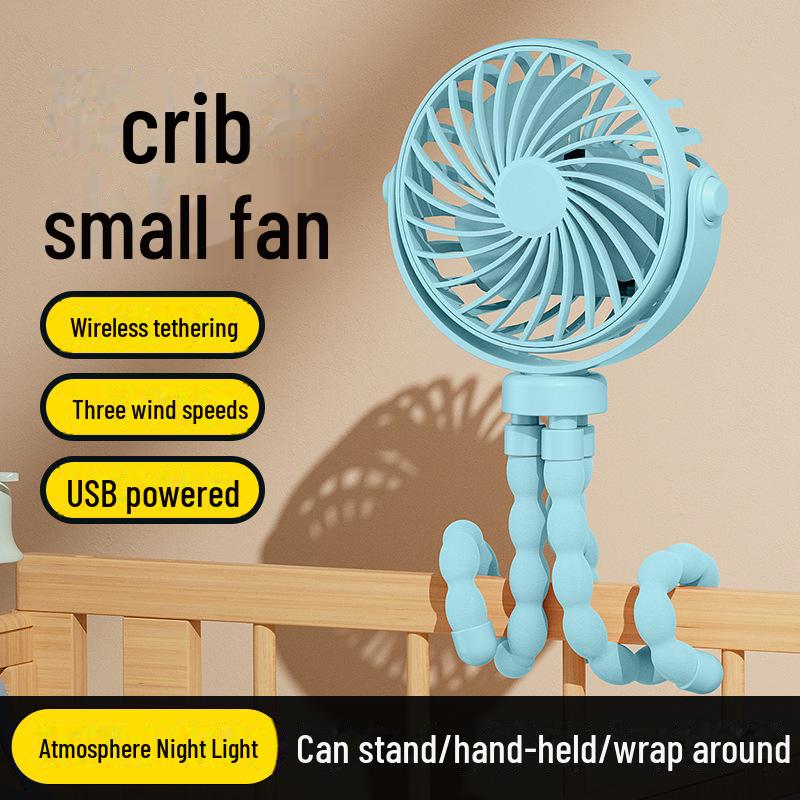 USB Rechargeable Silent Clip-On Fan for Office, Home, and Outdoor Use