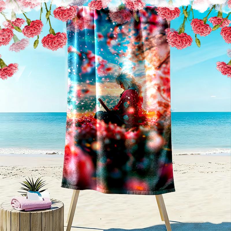1pc naruto Beach Towel, Soft Beach Towel Suitable for Beach Swimming, Outdoor Camping and Traveling