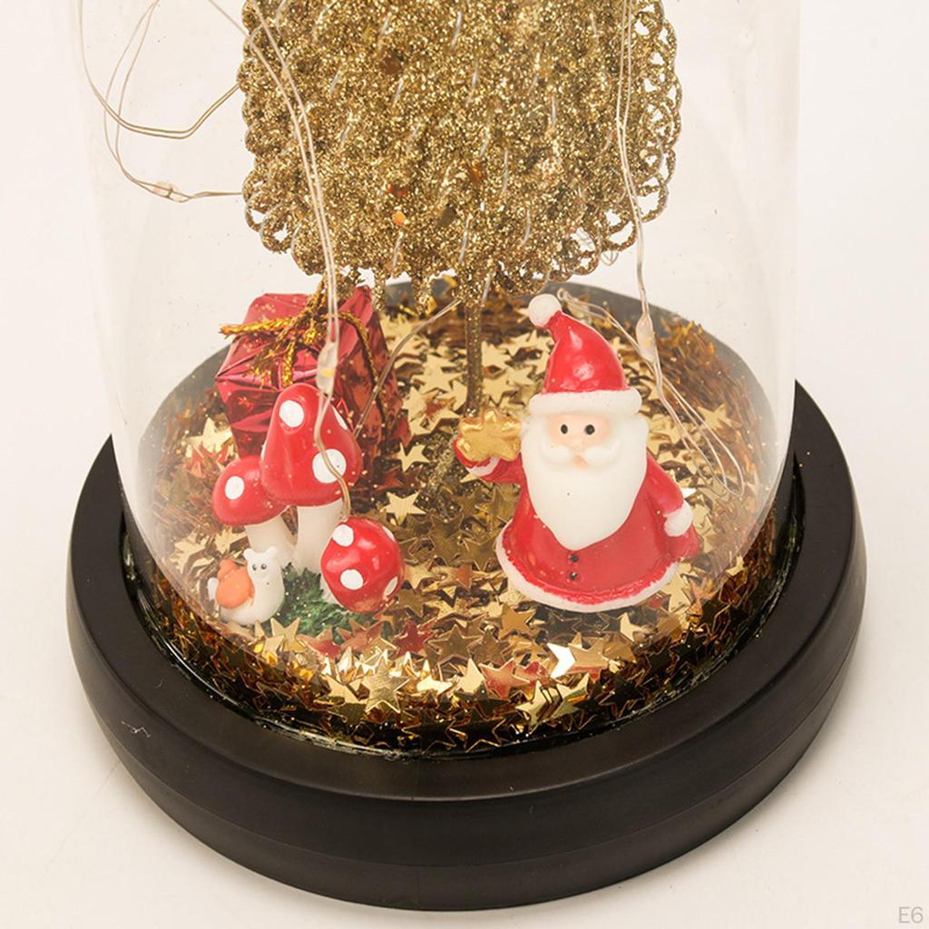 Beleuchtete Weihnachtsbaum-Kuppeln Schreibtisch-Dekoration für Wohnzimmer Feiertags-Tischplatte