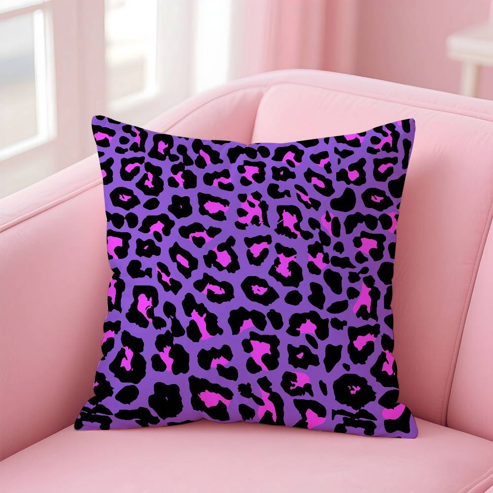 Art Leopard Print Texture Pillow Case Pattern Printing Pillowcase Living Room Sofa Cushion Cover Bedroom Room Decor