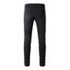 European & American Street Style Ripped Slim Fit Elastic Jeans for Men