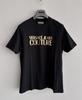 Versace Jeans Couture T-shirt LARGE Size Gold Logo Print Black Cotton Unisex T-Shirt