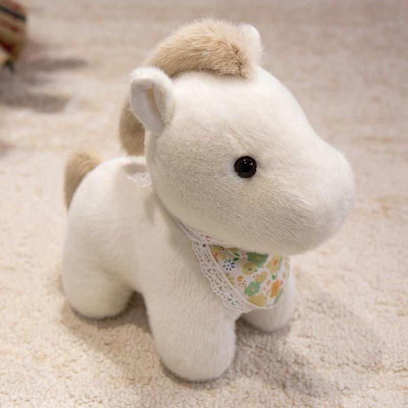 Pony Plush Figurine With Pp Cotton Filling Handmade Animal Decor For Home And Office Use