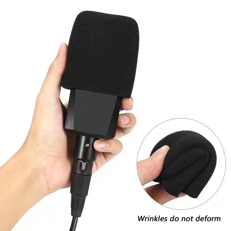 Upgrades Thick Mics Windscreen Square Wind Screen Microphone Cover for Microphones Reduces Noise & Protects Equipment