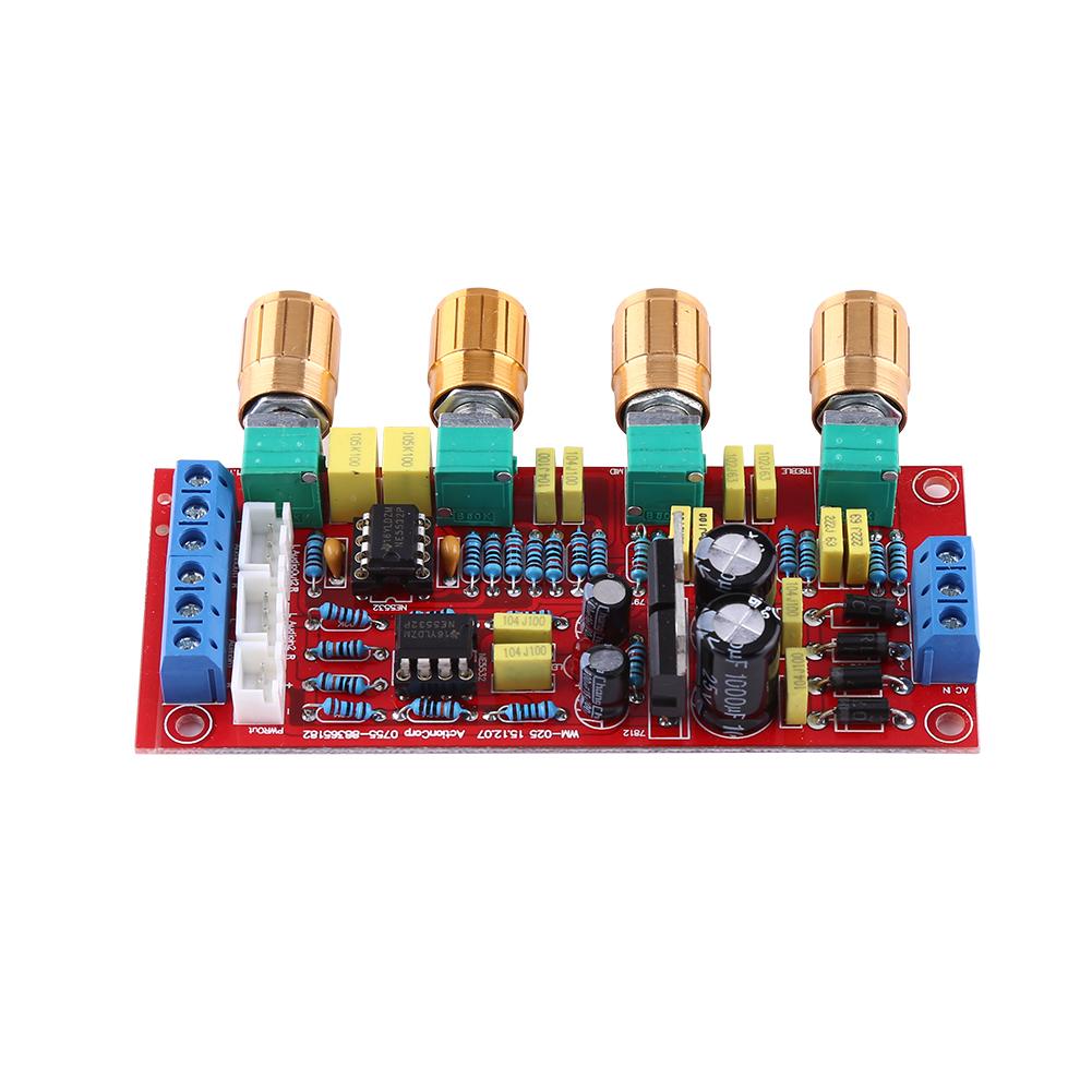 HIFI Preamp NE5532 Pre Amplifier Tone Board Kits AC 12V OP AMP HIFI Amplifier(Assembled Board)