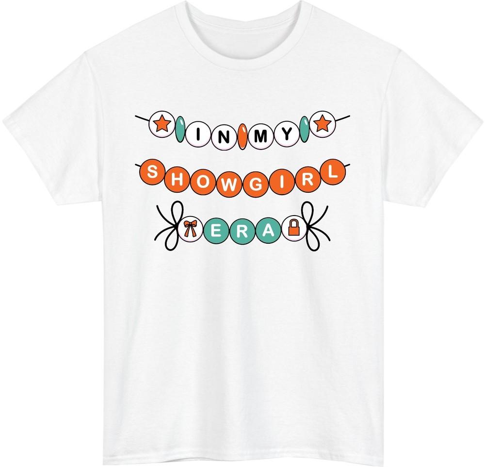In My Showgirl Era Christmas TShirt Festive Garland Beads Holiday Gift Tee Top S